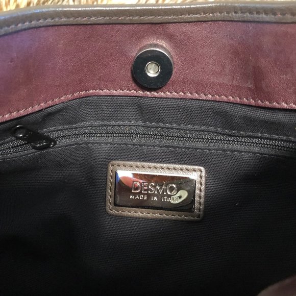 Italian Leather and Calf Hair Handbag